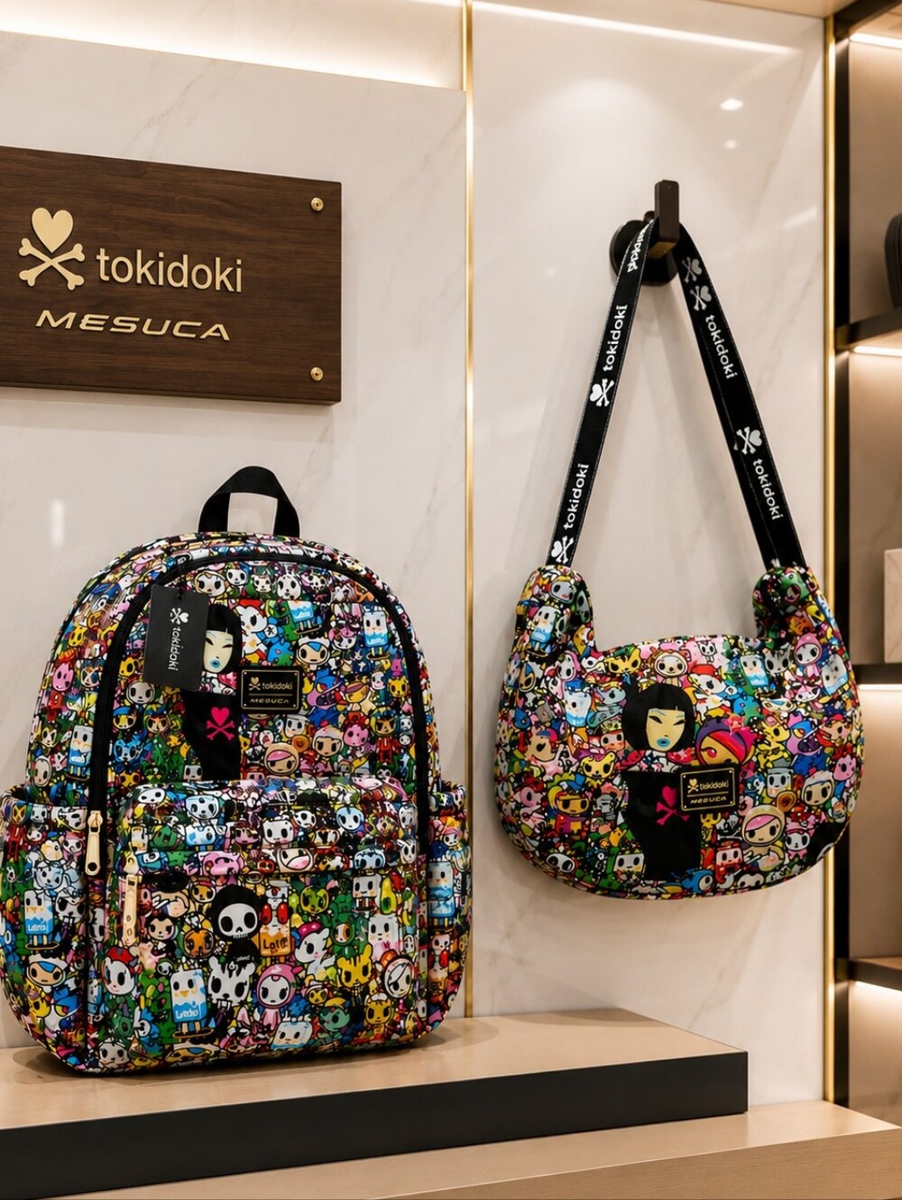 TOKIDOKI X MESUCA 2-PIECE BACKPACK & SHOULDER BAG SET